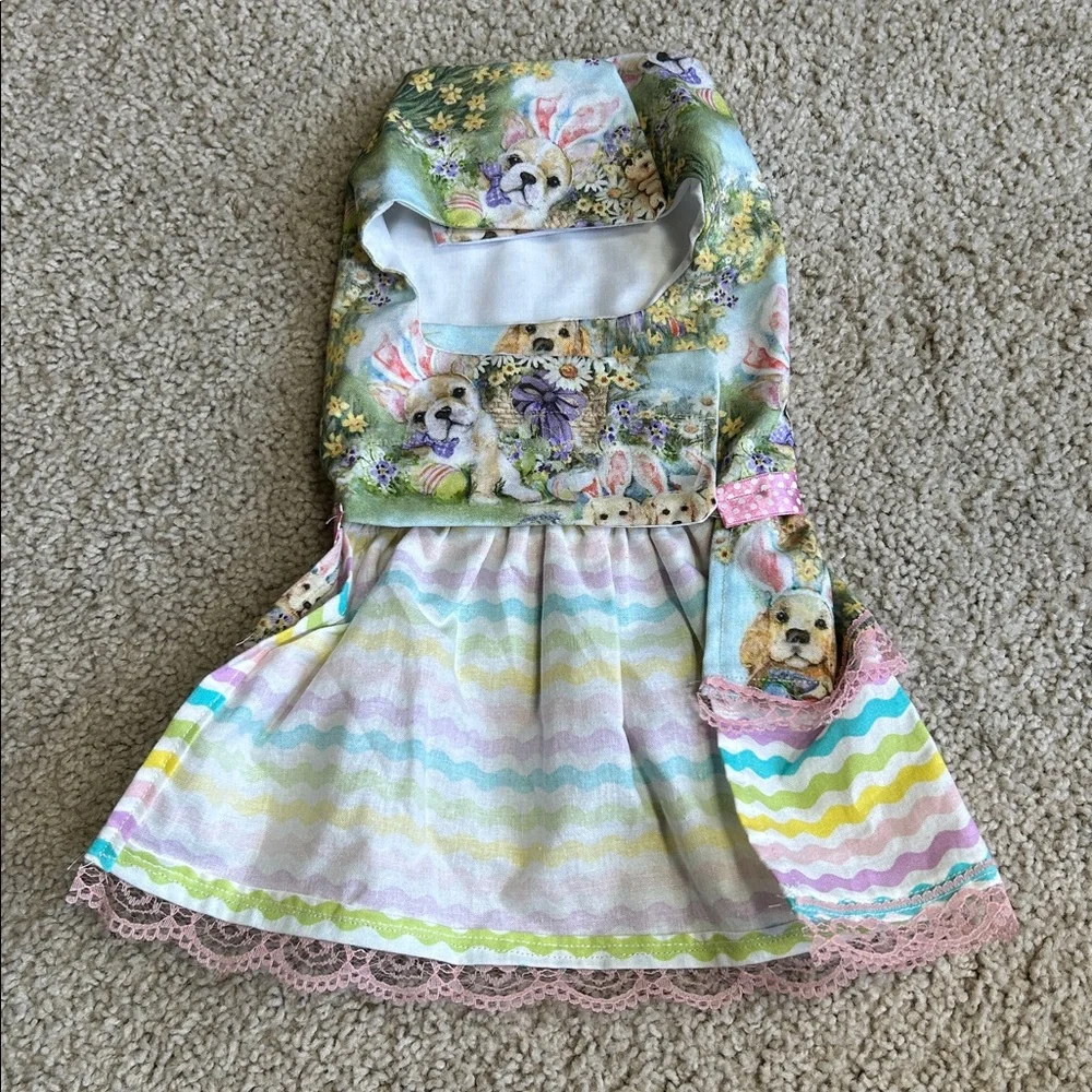 Custom-made dog Easter dress